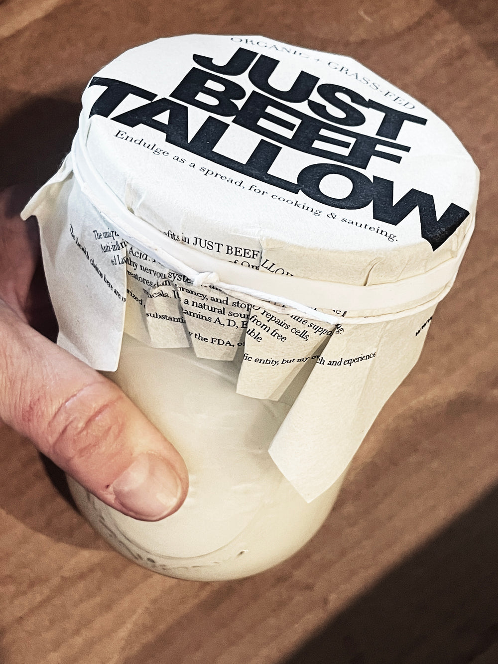 1 lb! Organic + Grass-fed ‘Just Beef Tallow’ image 1
