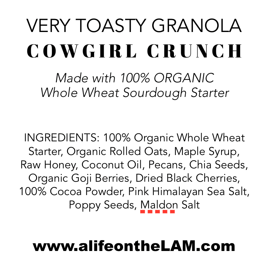 ‘Very Toasty' Granola w Sourdough Starter - COWGIRL CRUNCH 1.5lbs! image 2