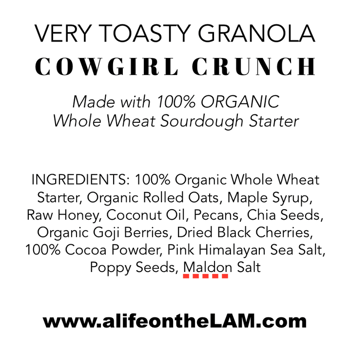 ‘Very Toasty' Granola w Sourdough Starter - COWGIRL CRUNCH 1.5lbs! image 2