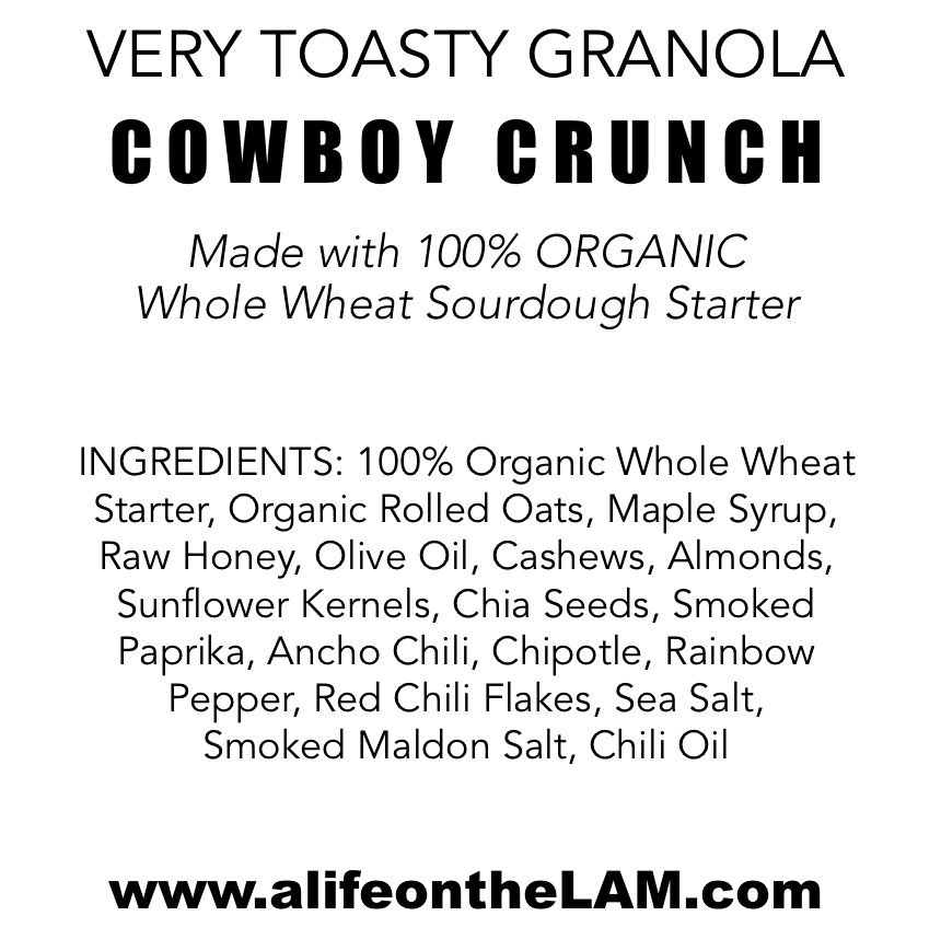 ‘Very Toasty' Granola w Sourdough Starter- COWBOY CRUNCH 1.5lbs! image 1